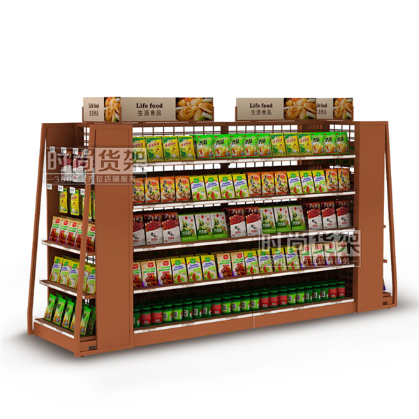超市貨架_生活食品 (雙面網(wǎng)背板)